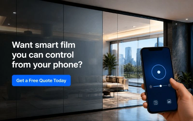 how to control smart film with your smartphone 
