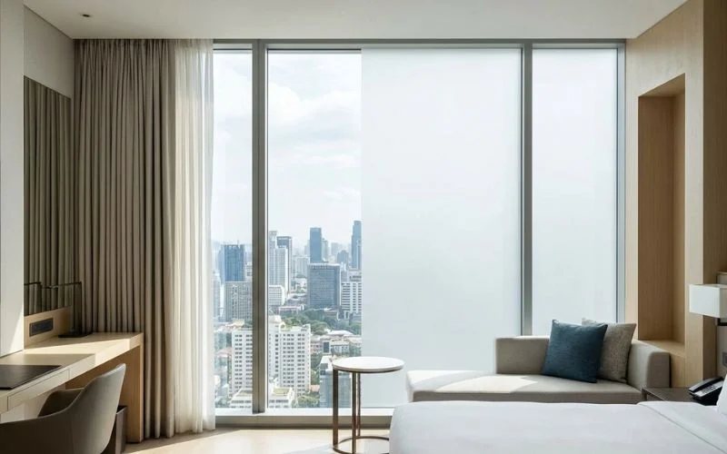 smart glass film for hotels