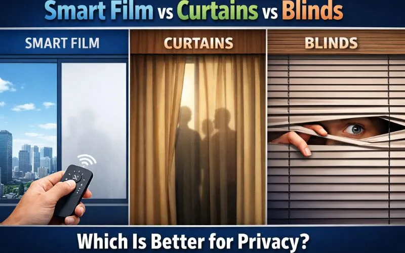 Smart Film vs Curtains vs Blinds Smart Film vs Curtains vs Blinds