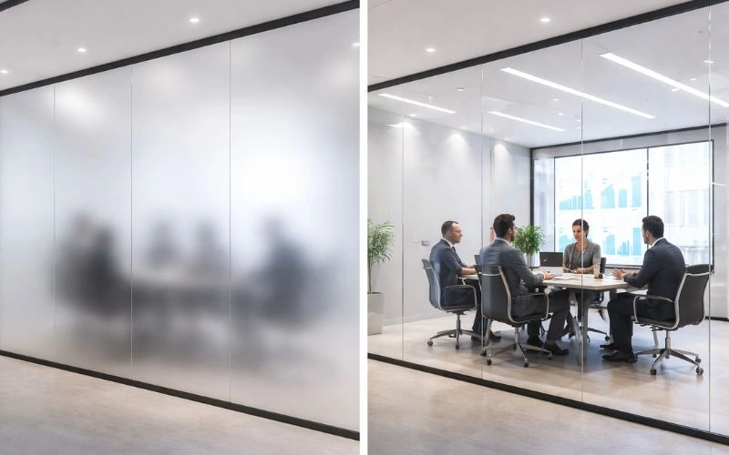 Frosted Glass vs Smart Film